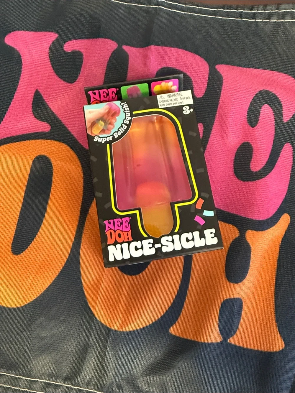 Needoh Nice-Sicle Soft Squishy Popsicle Toy - Pink & Orange